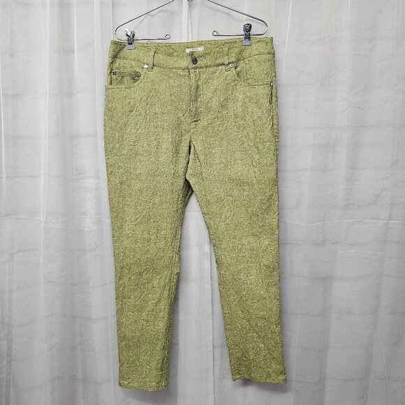 Eric Green Textured Straight Leg Jeans Boho Retro Stretch 12 - Picture 13 of 13